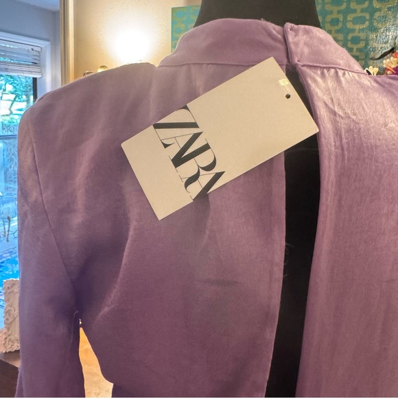 Elegant and  Classic  Lavender Mini Dress With A Twist of Edge - Picture 6 of 6